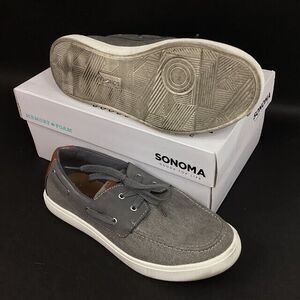 Sonoma Kohl's-Youth/Boy's Sz 7 M-Grey/Gray Boating Shoes w/Box- 185211 - 1 Owner